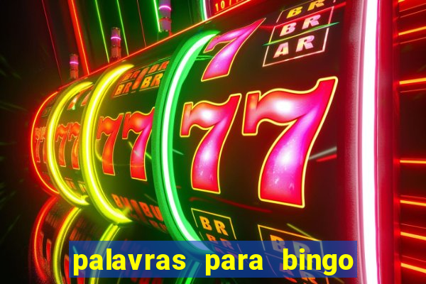 palavras para bingo cha de bebe